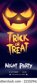 Halloween Party poster, flyer, banner, poscard. Vector illustration