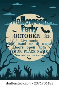 Halloween  party poster flyer social media post design