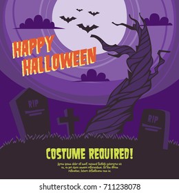 Halloween Party poster illustration.