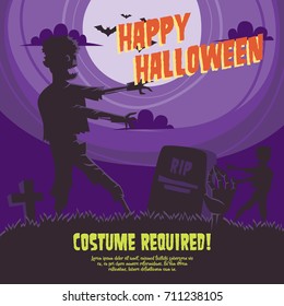 Halloween Party poster illustration.