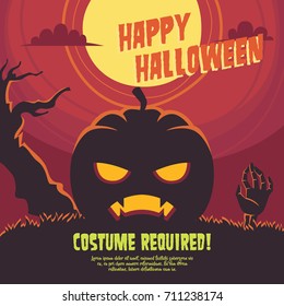 Halloween Party poster illustration.