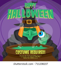 Halloween Party poster illustration.