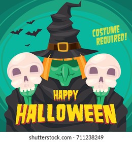 Halloween Party poster illustration.