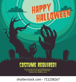 Halloween Party poster illustration.