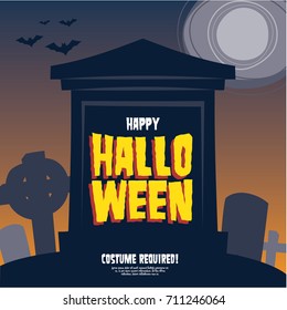 Halloween party poster illustration series