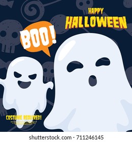 Halloween party poster illustration series
