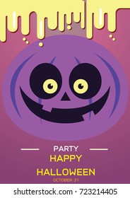 halloween party poster illustration vector background.