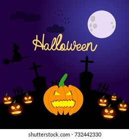 Halloween party poster illustration vector