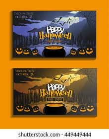 Halloween party. Poster. party invitation