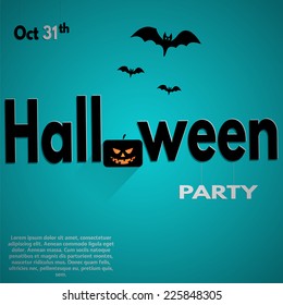 Halloween party poster. Made in vector