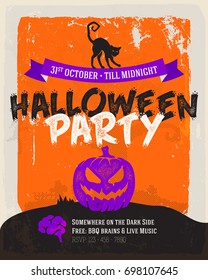 Halloween party poster template