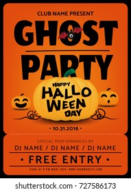 Halloween party poster. Vector design