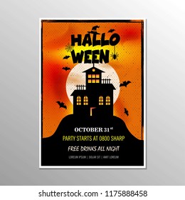 Halloween party poster. vector illustration