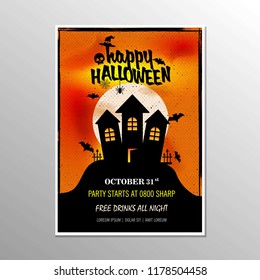Halloween party poster. vector illustration