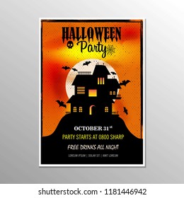 Halloween party poster. vector illustration