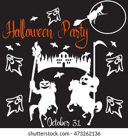 Halloween Party poster. Vector illustration