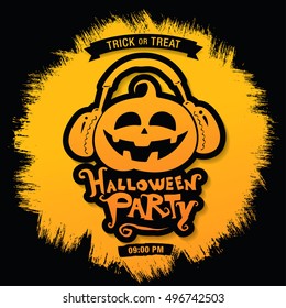 Halloween party poster. Vector illustration