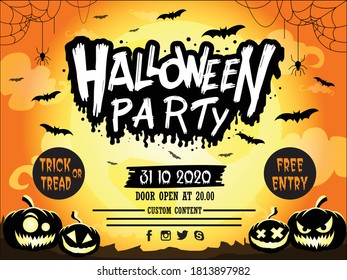 Halloween Party Poster Vector Illustrator