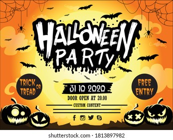 Halloween party poster vector illustrator