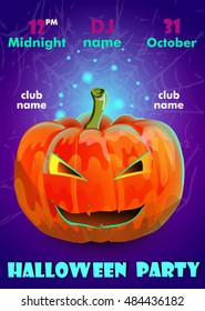 Halloween party poster.Halloween banner,Halloween flyer,Vector illustration