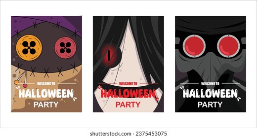 "Halloween Party Posters" is a collection of posters themed with monster and ghost faces. These assets are suitable for graphic designers or event organizers looking for a quick and professional desig