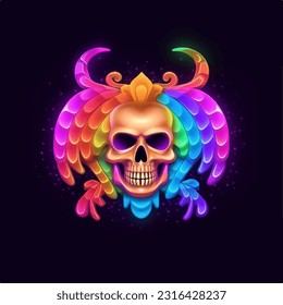 A halloween party pride logo