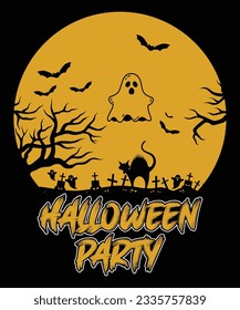 Halloween party print template t shirt dsigne