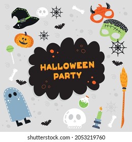 halloween party pumpkin cute banner