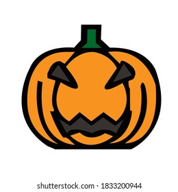 halloween party pumpkin icon vector