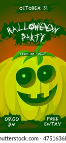 Halloween party. pumpkin. Vector illustration