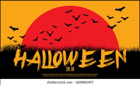 Halloween Party , pumpkins funny faces. Autumn holidays.Use Comic Books and Scary Movie Posters. Vector Illustration
