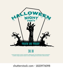 Halloween Party , pumpkins funny faces. Autumn holidays.Use Comic Books and Scary Movie Posters. Vector Illustration