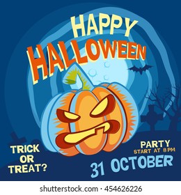 halloween party retro banner