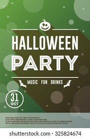 Halloween party retro poster