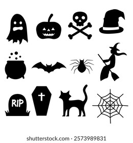 Halloween party seamless pattern design postcard vector