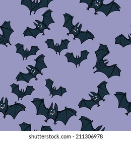Halloween party seamless pattern. Vector illustration, EPS 10.