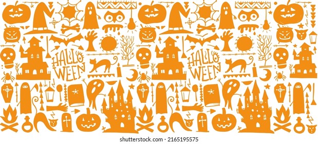 Halloween Party. Seamless pattern for your design