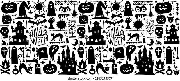 Halloween Party. Seamless pattern for your design