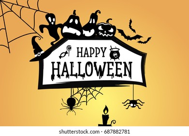 Halloween party sign