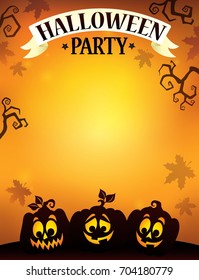 Halloween party sign theme image 9 - eps10 vector illustration.