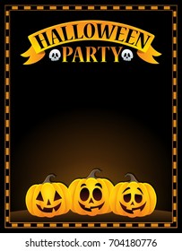 Halloween party sign topic image 1 - eps10 vector illustration.