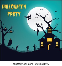 Halloween Party Social Media Post