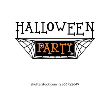 halloween party spiderweb illustration isolated