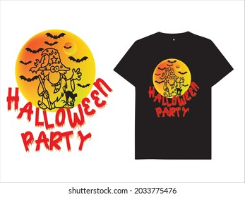 HALLOWEEN PARTY T SHIRT DESIGN VECTOR GRAPHIC,