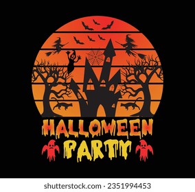 Halloween party t shirt design