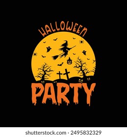 Fiesta de Halloween, diseño de camiseta de Halloween, feliz camiseta de Halloween, diseño de camiseta de moda, diseño de Halloween, camiseta Antiguas retro, camiseta moderna de tipografía, diseño de camiseta de diablo de mano de horror.