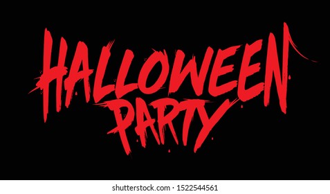 Halloween party Text Banner. Vector illustration