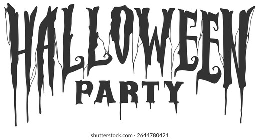 Halloween party text banner vector eps