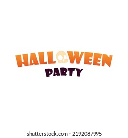 halloween party text icon isolated