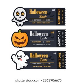 Halloween party tickets, for event, for party, for fun, for scary night, Happy Halloween.